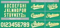 Teal White-Gold Stripe Authentic Fashion Baseball Jersey 3
