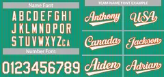 Teal White-Orange Stripe Authentic Fashion Baseball Jersey 3