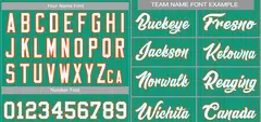 Teal White-Orange Stripe Authentic Fashion Baseball Jersey 3
