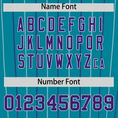 Teal White Purple Bi-Color Striped Baseball Jersey 4
