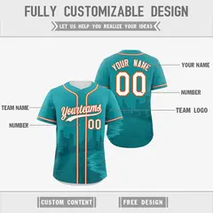 Teal White Reversible City Skyline Graffiti Wrinkle-Resistant Jersey 3