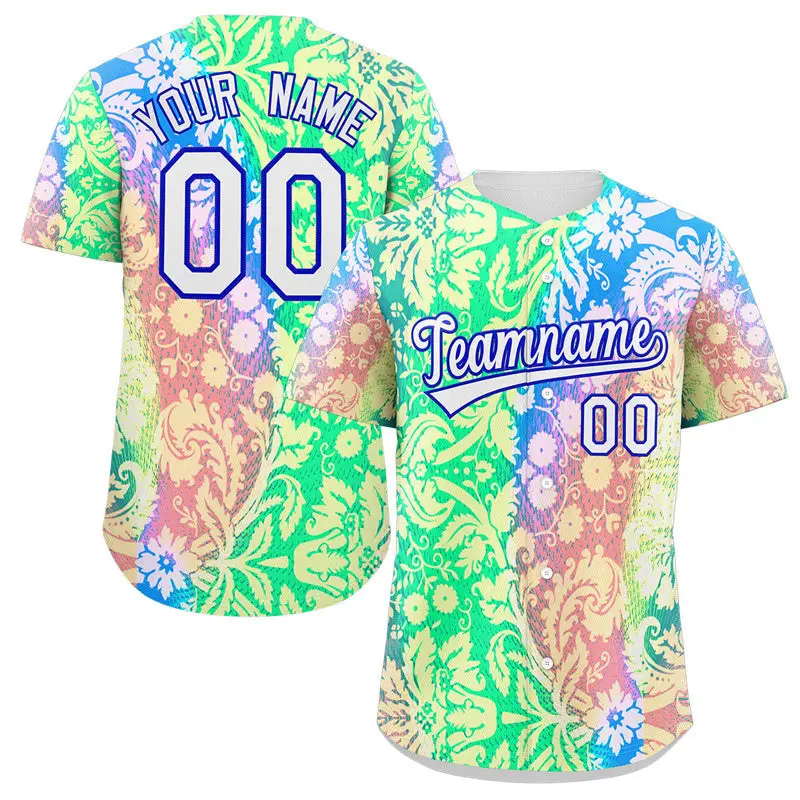 Teal White-Royal Graffiti Authentic Baseball Jersey