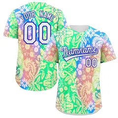 Teal White-Royal Graffiti Authentic Baseball Jersey