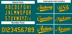 Teal Yellow-Black Authentic Classic Baseball Jersey 3