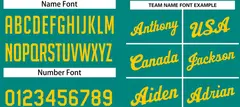 Teal Yellow Classic Casual Basketball Jersey 3