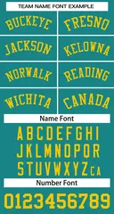 Teal Yellow Classic Team Basketball Jersey 3