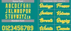Teal Yellow-White Classic Heal Sports Basketball Jersey 4