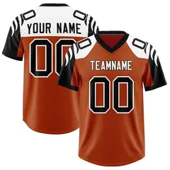 Texas Orange Black Raglan Sleeves Authentic Football Jersey 1