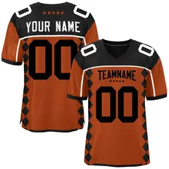 Texas Orange Black Side Blocks Raglan Football Jersey