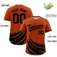 Texas Orange Black Wind Mark Graffiti Baseball Jersey 2