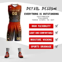 Texas Orange Brown-Dark Gray Gradient Coconut Palm Basketball Jersey 2