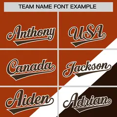 Texas Orange Brown Raglan Varsity Full-Snap Letterman Baseball Jacket 3