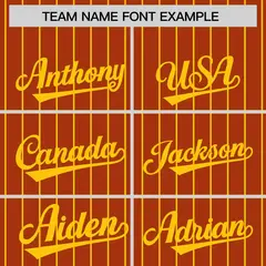 Texas Orange Gold Pinstripe Raglan Full-Snap Letterman Baseball Jacket 3