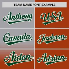Texas Orange Gray Half Gradient Authentic Baseball Jersey 3