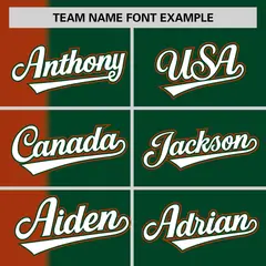 Texas Orange Green Gradient Stripe Two-Button Softball Jersey 3