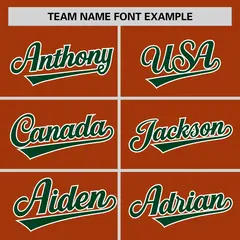 Texas Orange Green Pinstripe Raglan Baseball Jersey 3
