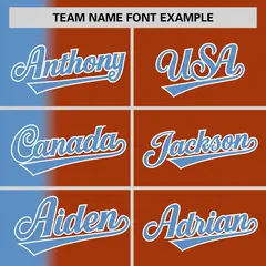 Texas Orange Light Blue Pinstripe Gradient Baseball Jersey 3
