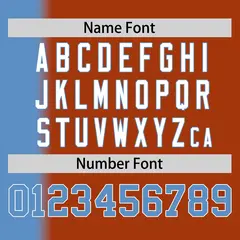 Texas Orange Light Blue Pinstripe Gradient Baseball Jersey 4