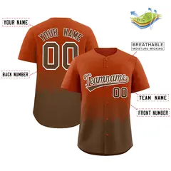 Texas Orange Light Brown Grid Blur Pattern Baseball Jersey 2