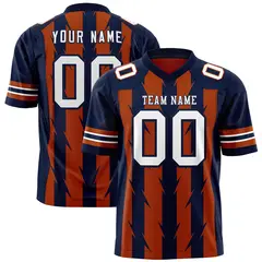 Texas Orange Navy Razr Stripe Graffiti Pattern Flag Football Jersey 1