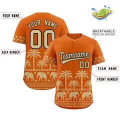 Texas Orange Old Gold Graffiti Bossinia Style Baseball Jersey 2