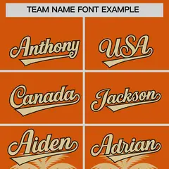 Texas Orange Old Gold Graffiti Bossinia Style Baseball Jersey 3