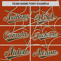 Texas Orange Olive Spider Web Raglan Baseball Jersey 3