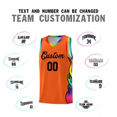 Texas Orange Side Flame Basketball Jersey for Teams 4