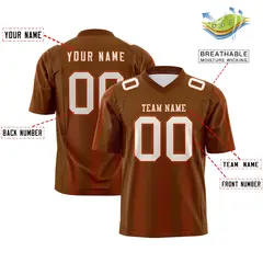 Texas Orange Vertical Fine Stripe Gradient Football Jersey 2
