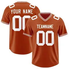 Texas Orange White Neckline Square Classic Football Jersey