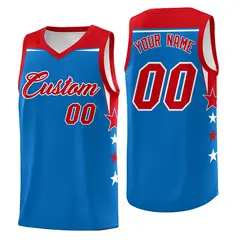 Two Tone Side Star Color Block Breathable Basketball Jersey 1