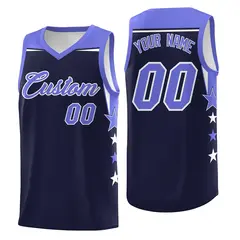 Two Tone Side Star Color Block Breathable Basketball Jersey 1