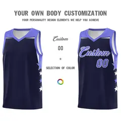 Two Tone Side Star Color Block Breathable Basketball Jersey 3