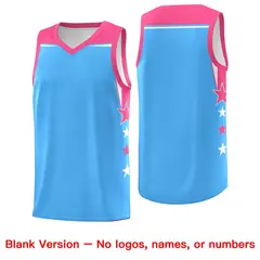 Two Tone Side Star Color Block Breathable Basketball Jersey 6