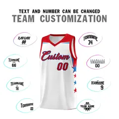 Two Tone Side Star Color Block Drapable Basketball Jersey 4