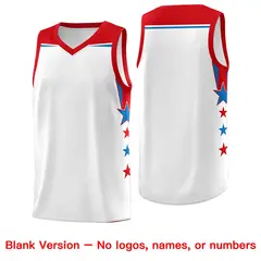 Two Tone Side Star Color Block Drapable Basketball Jersey 6