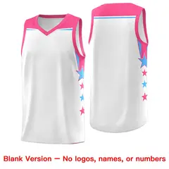 Two Tone Side Star Color Block Drapable Basketball Jersey 6