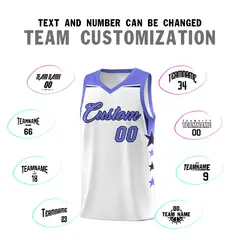 Two Tone Side Star Color Block Drapable Basketball Jersey 4