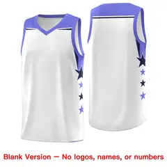 Two Tone Side Star Color Block Drapable Basketball Jersey 6