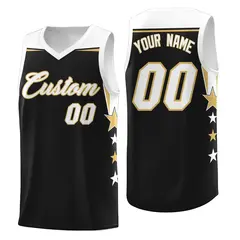 Two Tone Side Star Color Block Lightweight Basketball Jersey 1