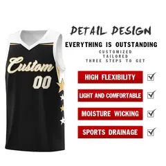 Two Tone Side Star Color Block Lightweight Basketball Jersey 2