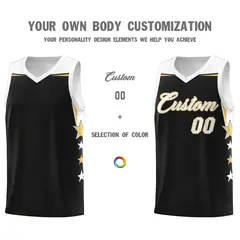 Two Tone Side Star Color Block Lightweight Basketball Jersey 3