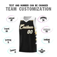 Two Tone Side Star Color Block Lightweight Basketball Jersey 4