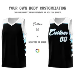 Two Tone Side Star Color Block Lightweight Basketball Jersey 3