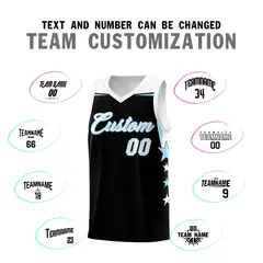 Two Tone Side Star Color Block Lightweight Basketball Jersey 4