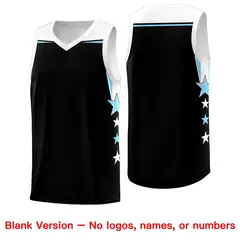 Two Tone Side Star Color Block Lightweight Basketball Jersey 6