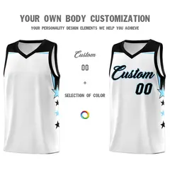 Two Tone Side Star Color Block Quick-Drying Basketball Jersey 3