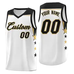 Two Tone Side Star Color Block Quick-Drying Basketball Jersey 1