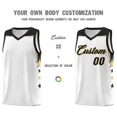 Two Tone Side Star Color Block Quick-Drying Basketball Jersey 3