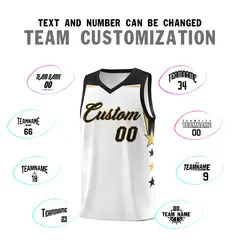 Two Tone Side Star Color Block Quick-Drying Basketball Jersey 4